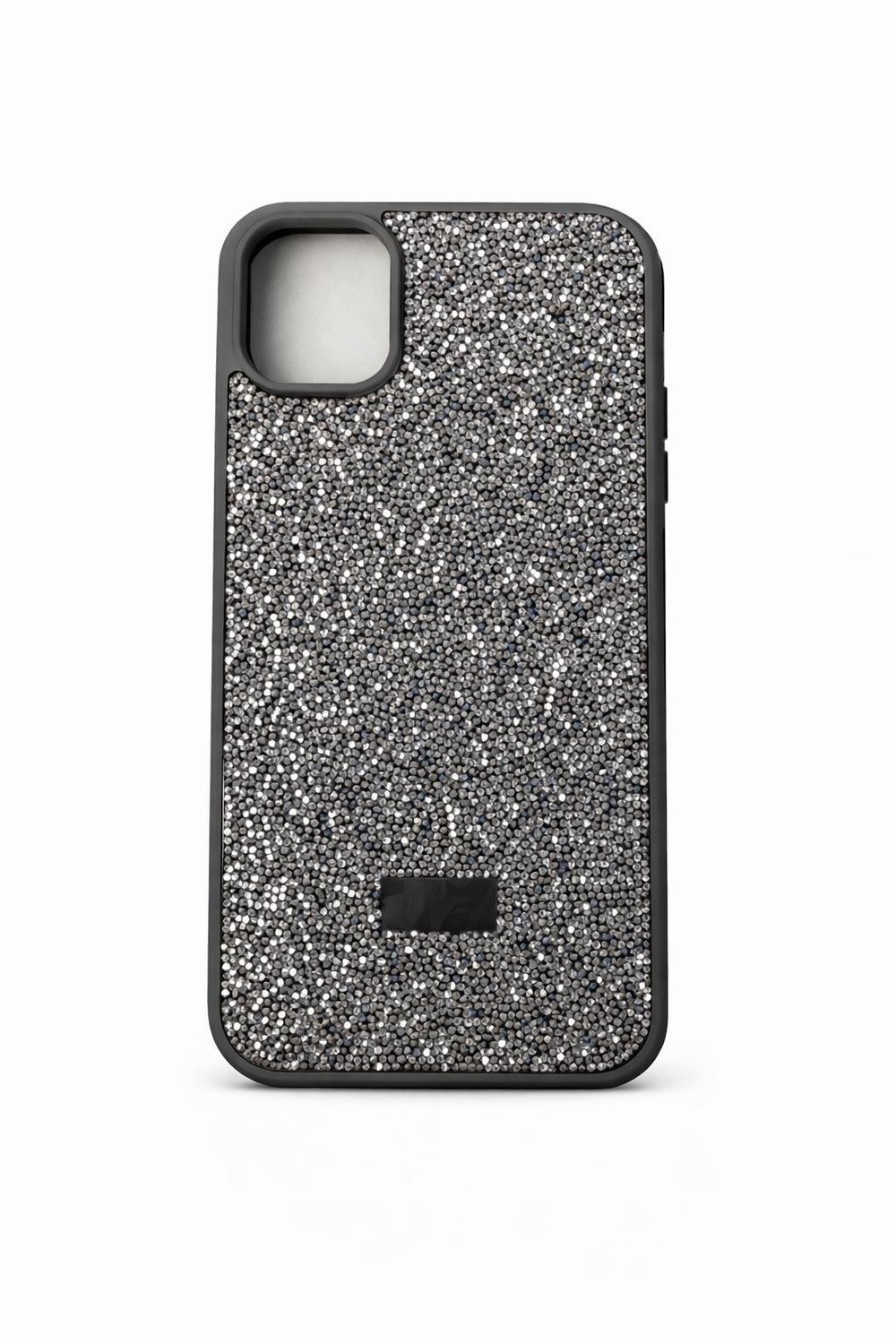 İphone 14 Uyumlu Full Taş Detaylı Swarovski Kılıf Antrasit