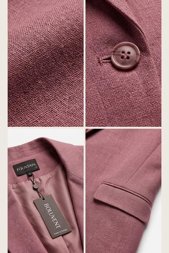 Kadın Oversize Çift Düğmeli Blazer Ceket Pembe