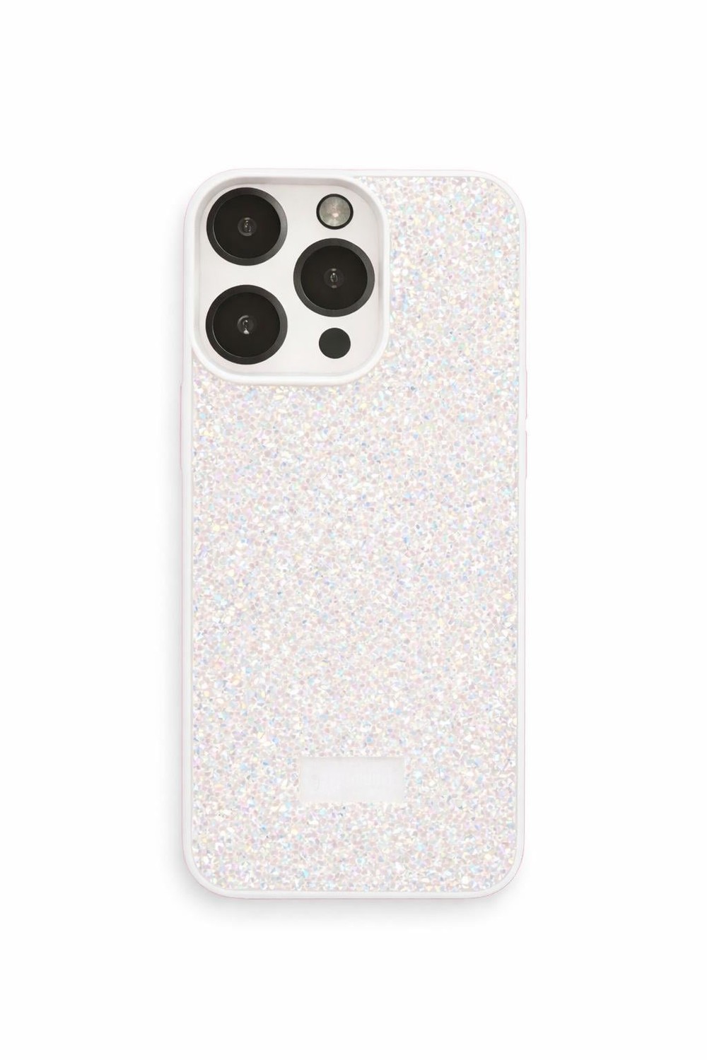 İphone 15 Pro Uyumlu Full Taş Detaylı Swarovski Kılıf Beyaz