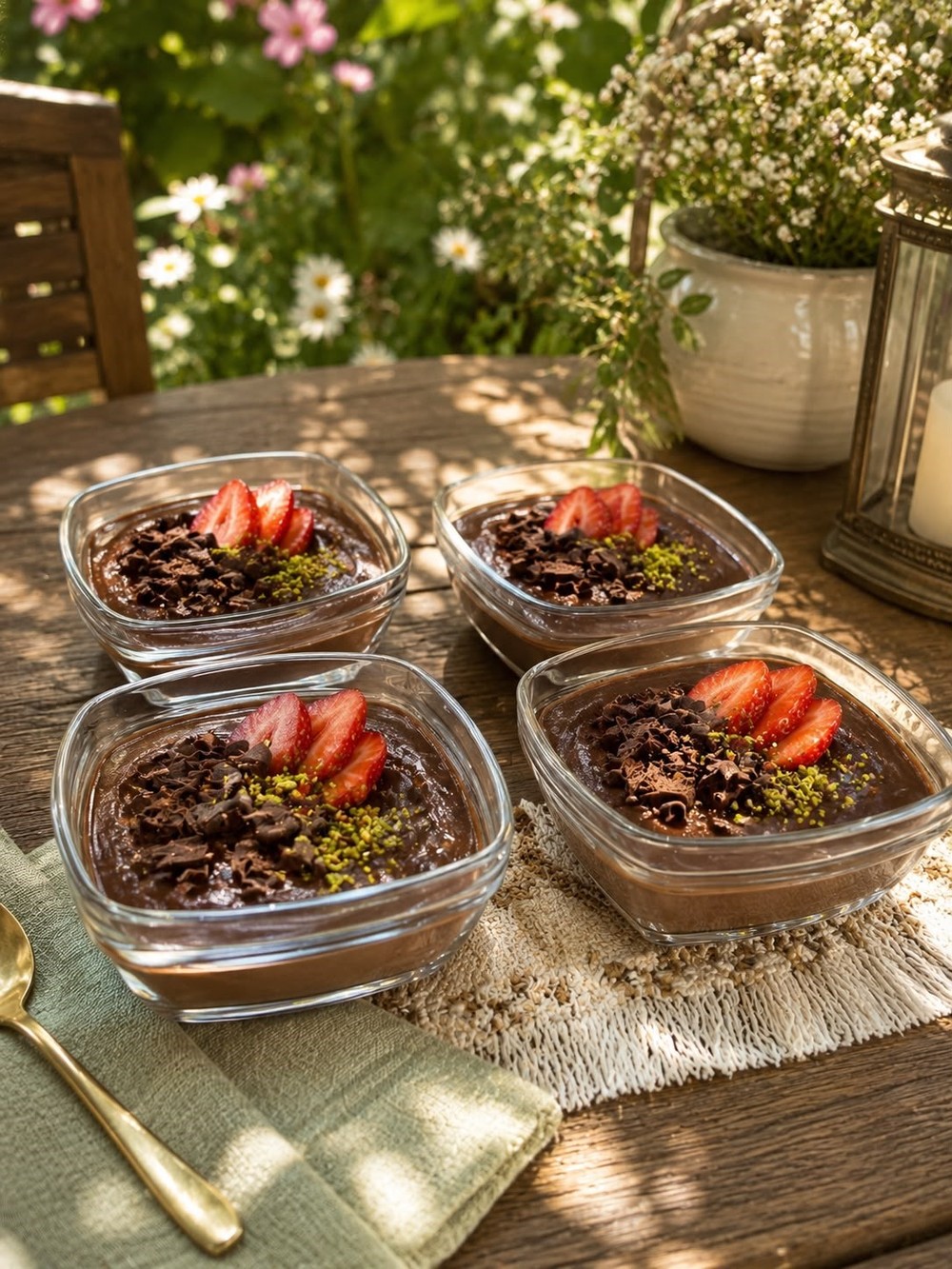 4 lü Cam Puding Kasesi
