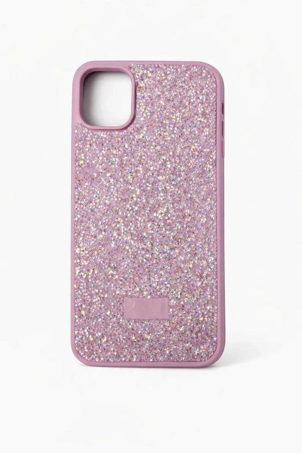 İphone 16 Pro  Uyumlu  Full Taş Detaylı Swarovski Kılıf Lila