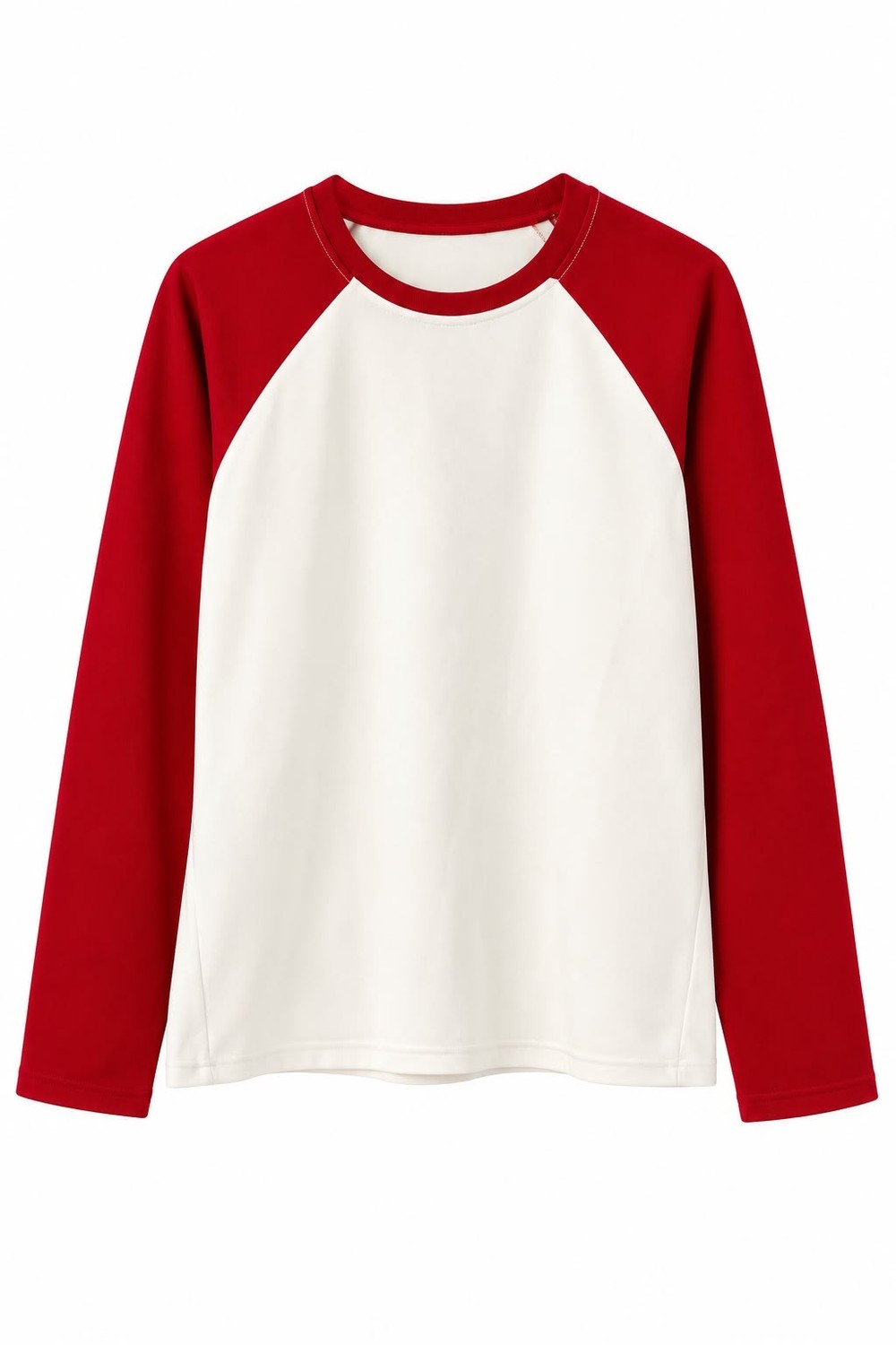 Kadın Bisiklet Yaka Reglan Sweatshirt Kırmızı