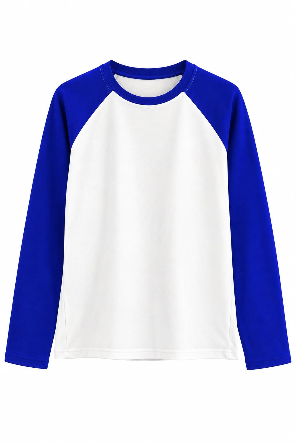 Kadın Bisiklet Yaka Reglan Sweatshirt Mavi
