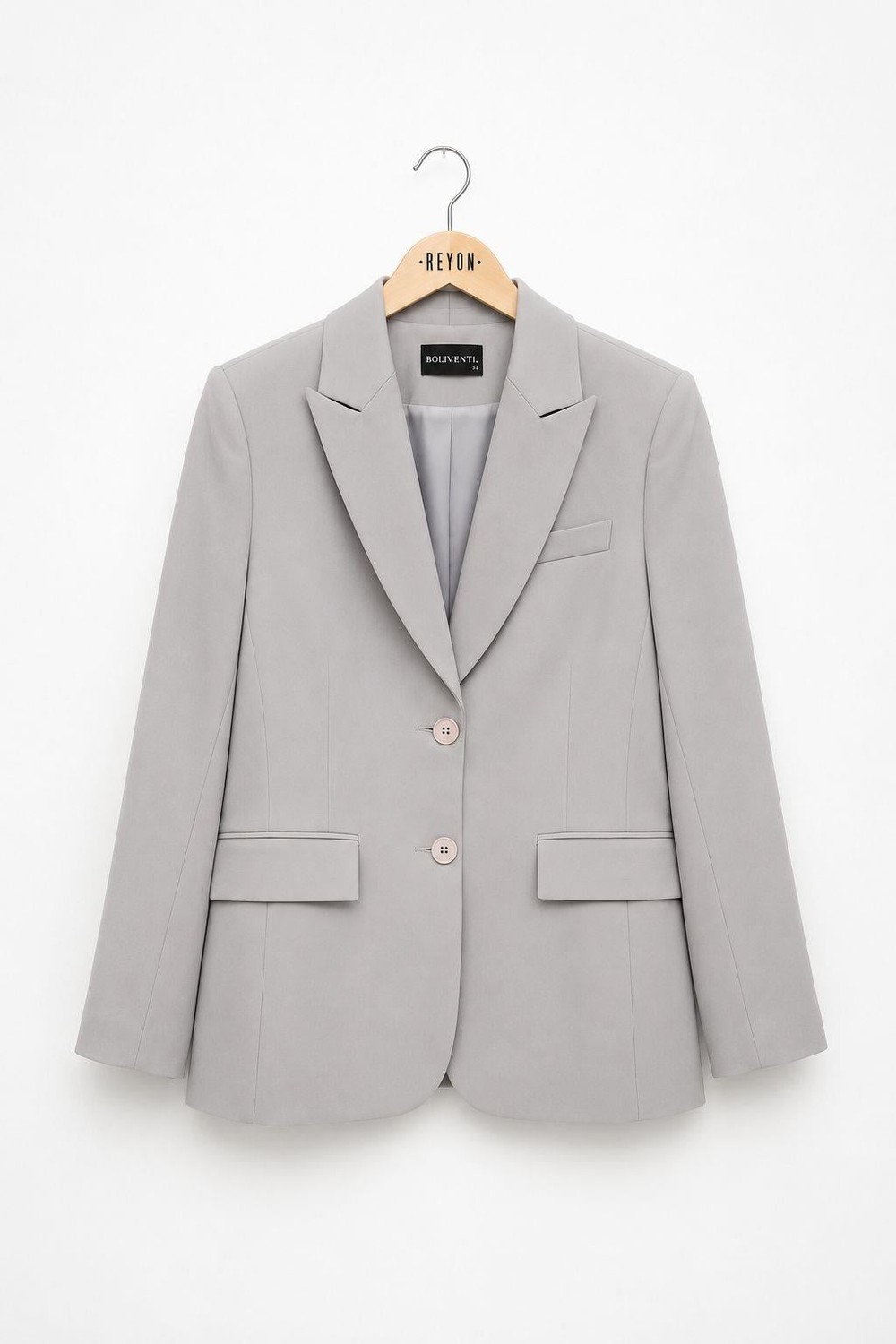 Kadın Düğmeli Astarlı Blazer Ceket