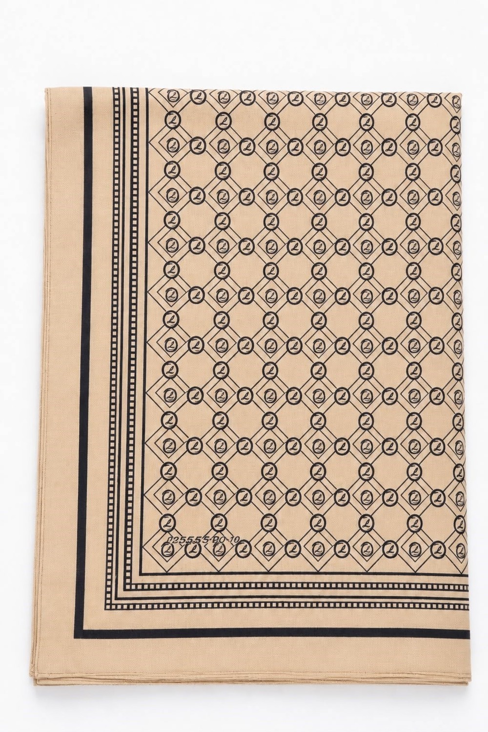Kadın Monogram Desenli 180X70 Ölçülü Şal Bej