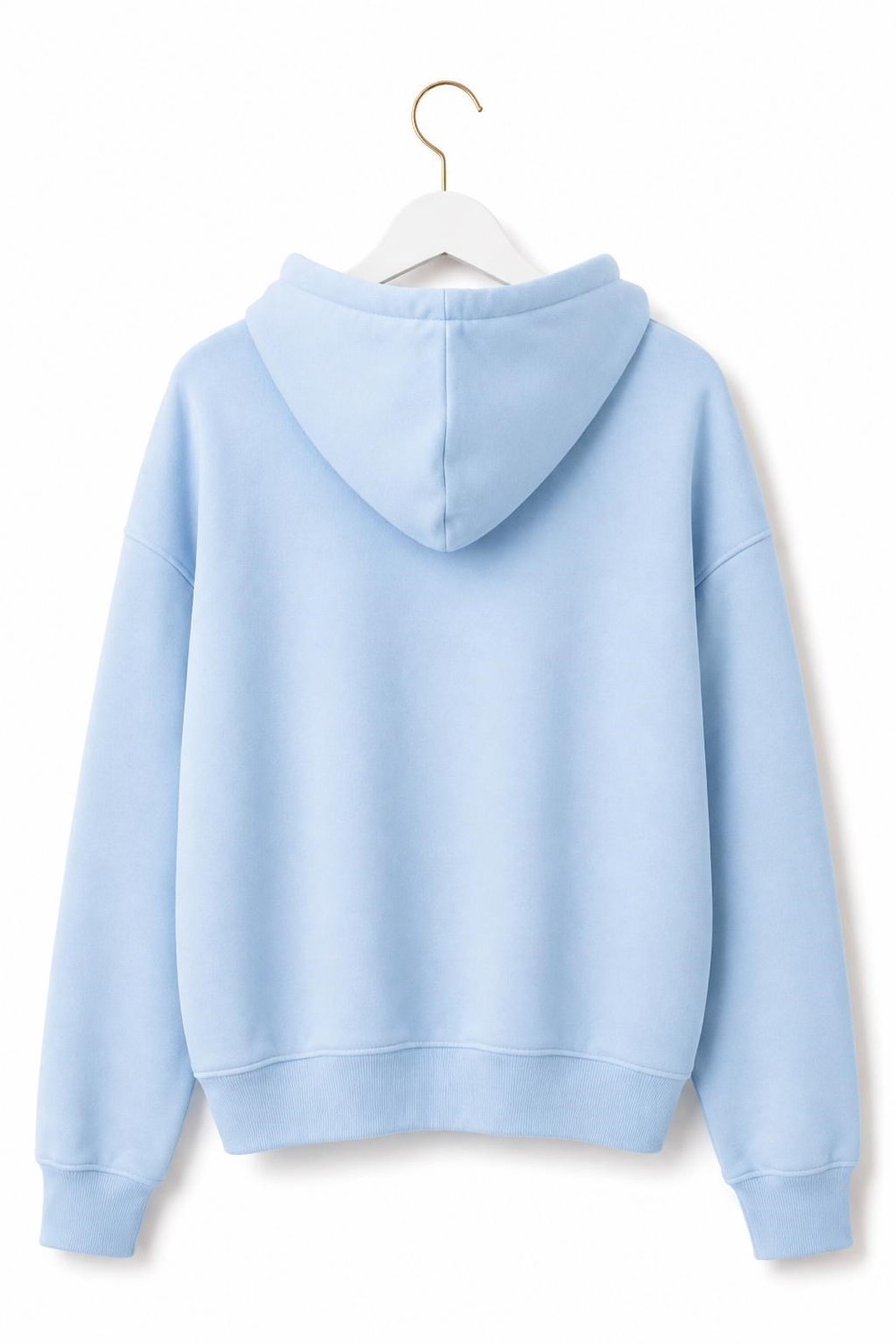 Kadın Kapüşonlu Fermuar Detaylı Cepli Sweatshirt Mavi