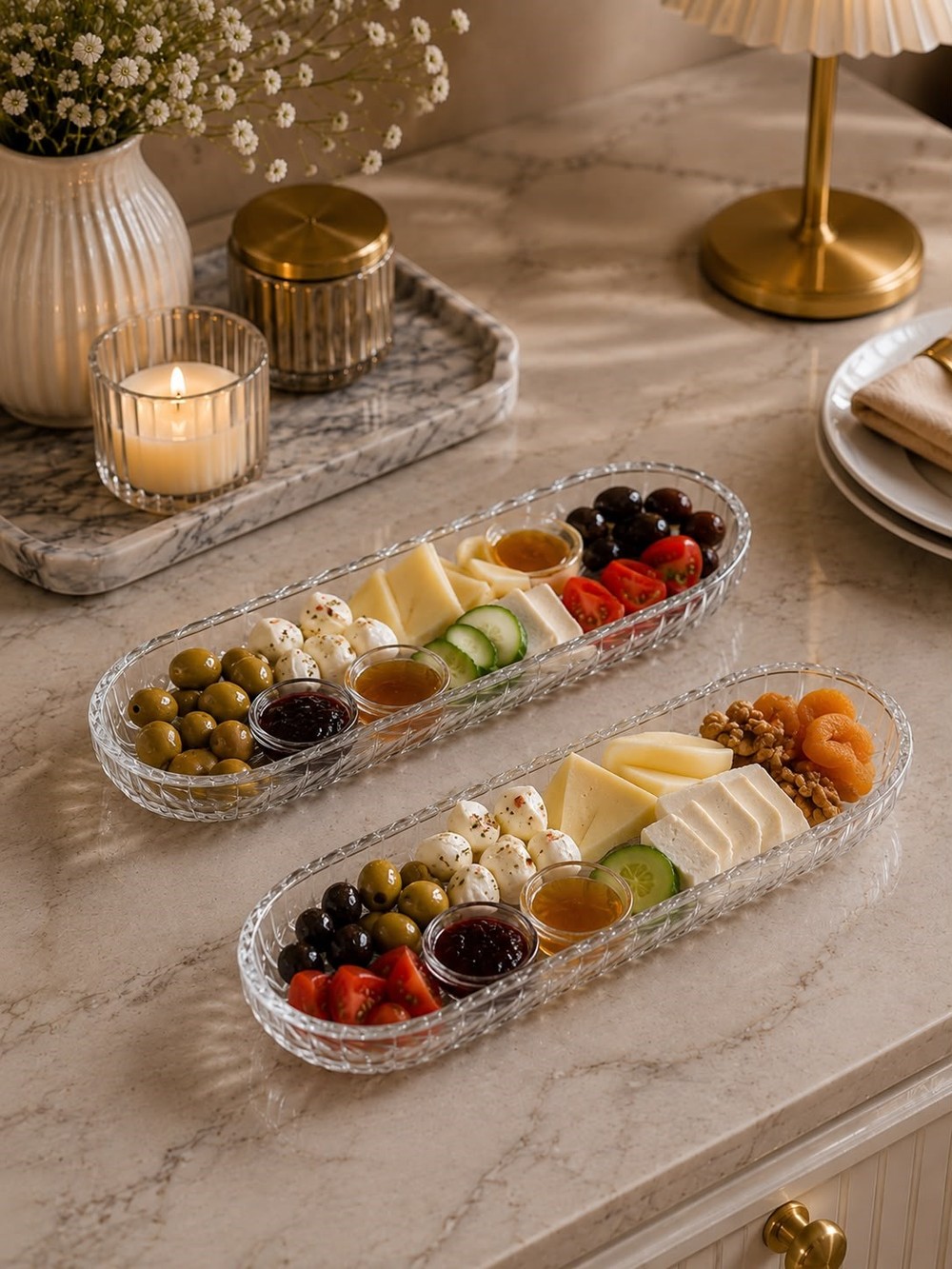 İkili 19 CM Kristal Sunumluk