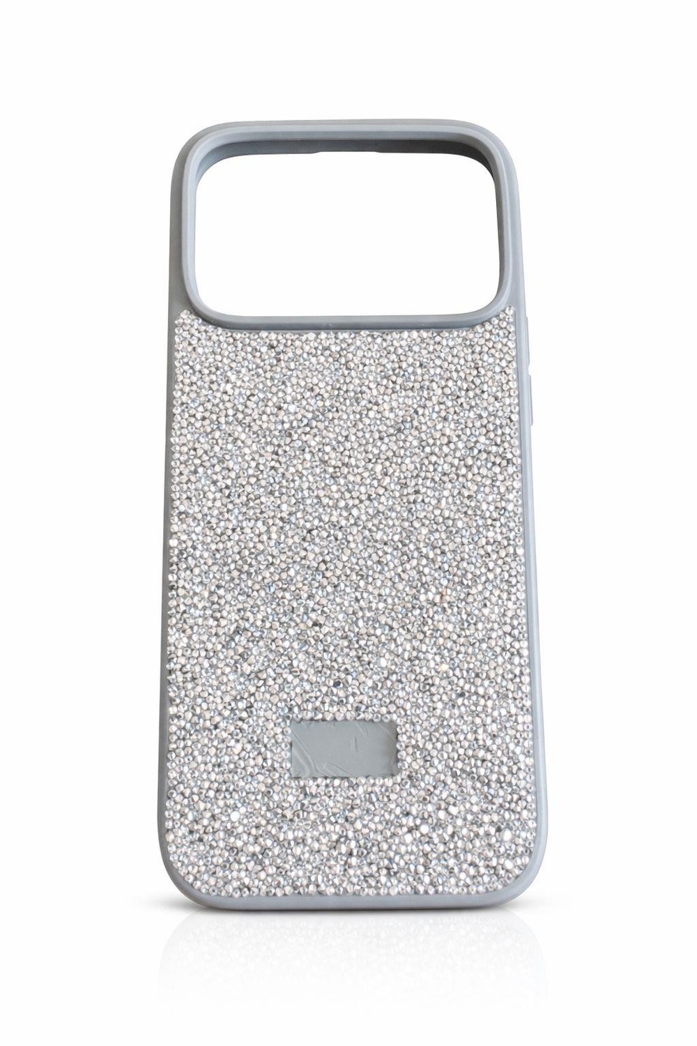 İphone 17 Pro Uyumlu Full Taş Detaylı Swarovski Kılıf Antrasit