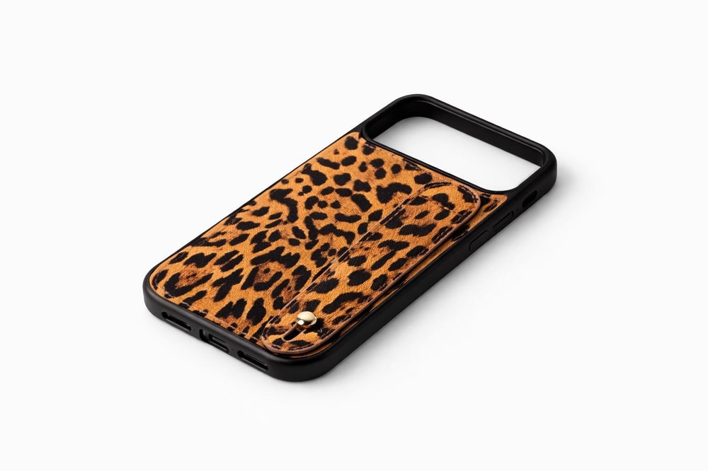  Charmlı ve Harfli Deri Kılıf Leopar Desenli 17 promax  