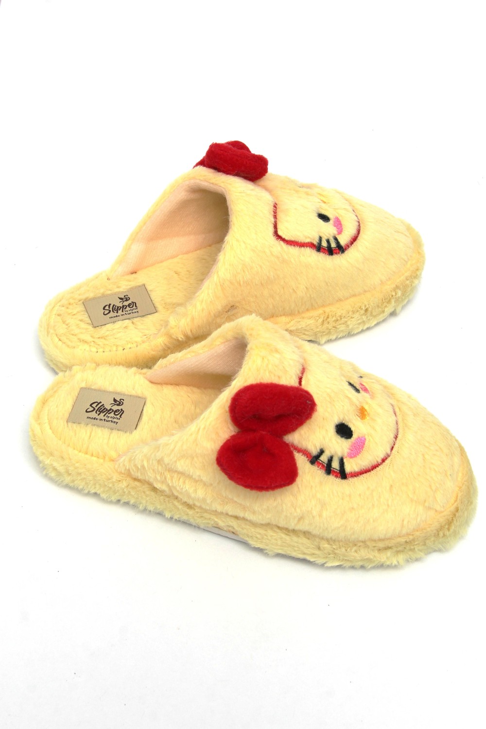 Hello Kitty Figürlü Kadın Ev Terliği Sarı