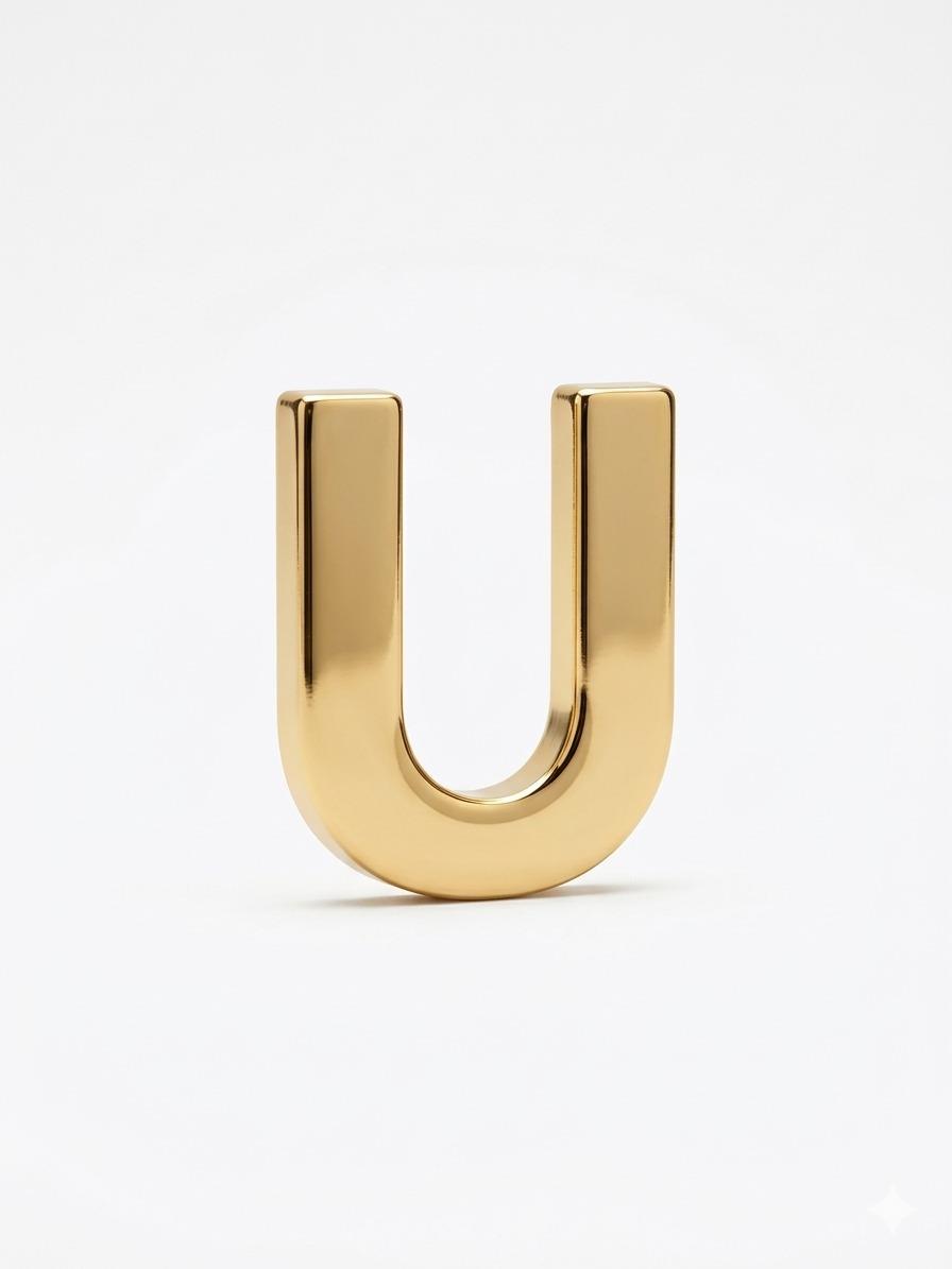 Gold Charm U Harfi