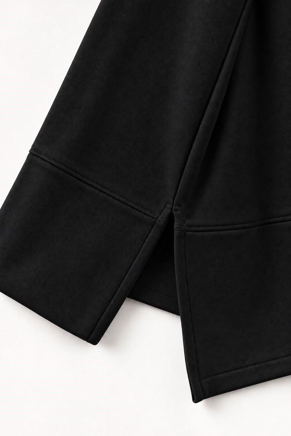 Kadın Oversize Manşet Detaylı Tunik Siyah