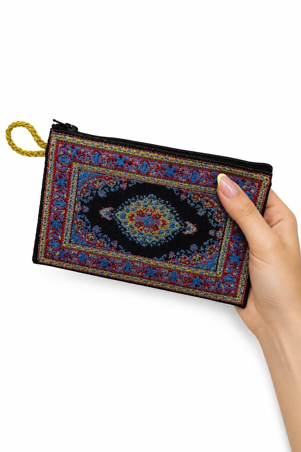 Etnik Desen Simli Hediyelik Cüzdan Kırmızı