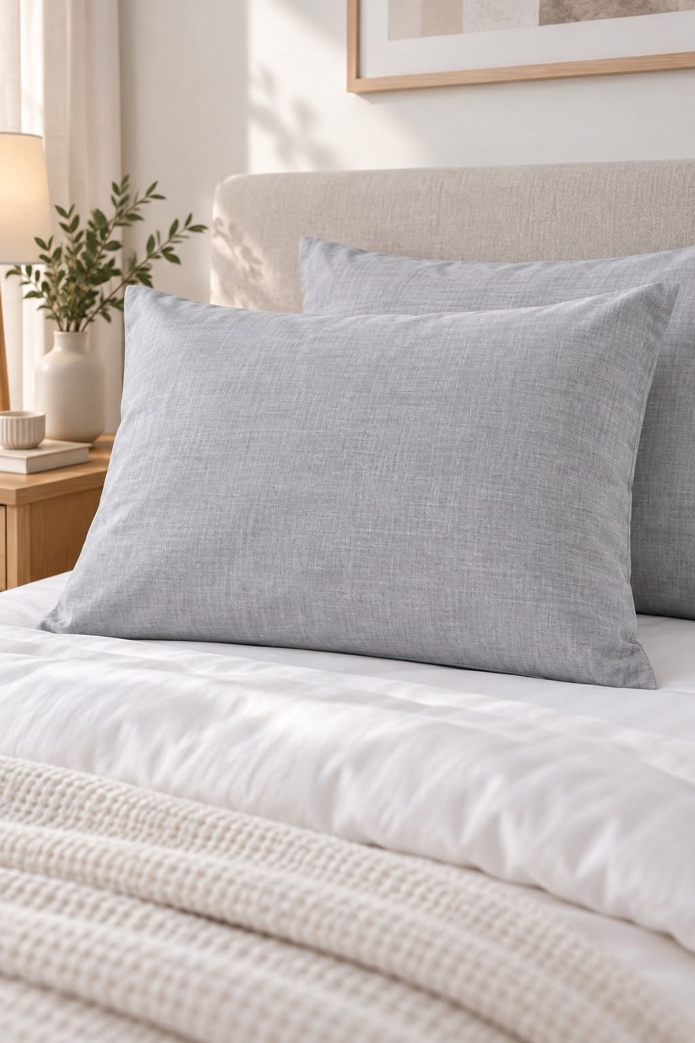 Pollycotton Yastık Kılıfı Gri