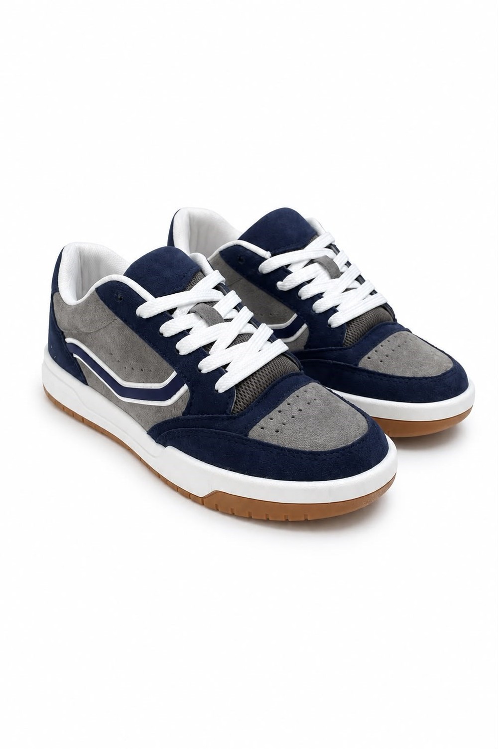 Kadın Süet Retro Spor Ayakkabı Lacivert