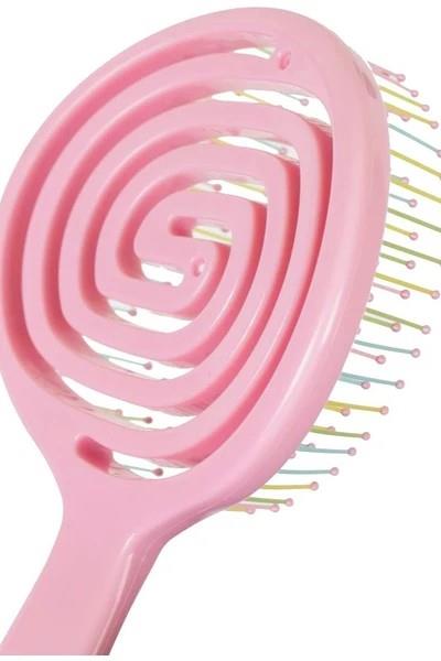 Üç Boyutlu Oval Saç Fırçası Pro-Tarak Pembe