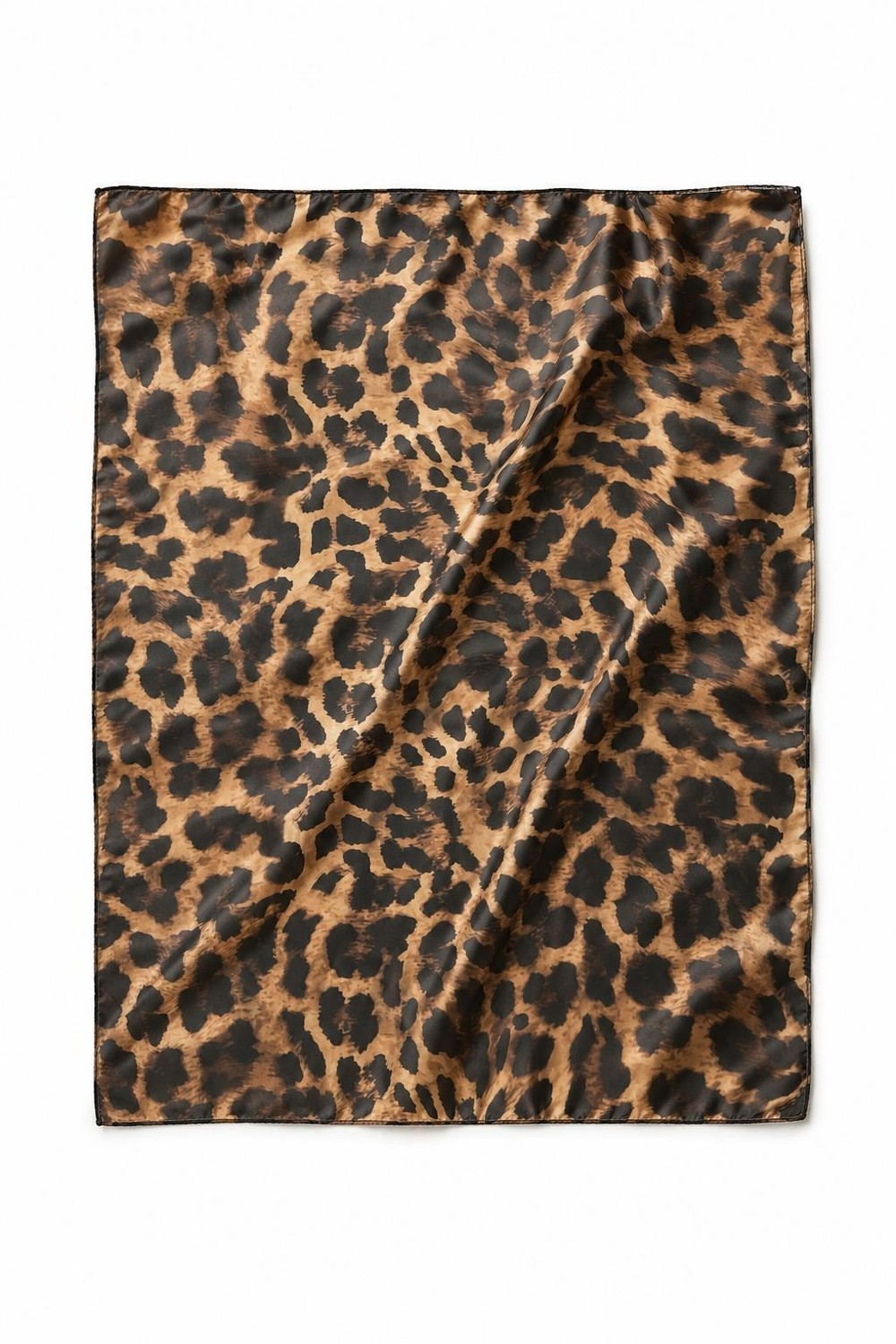 Şifon 45X45 Ölçülü Fular Leopar Desenli