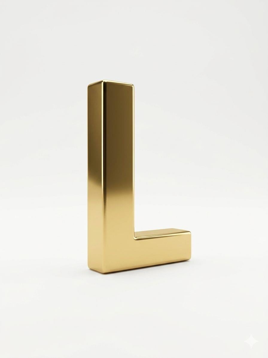 Gold Charm L Harfi