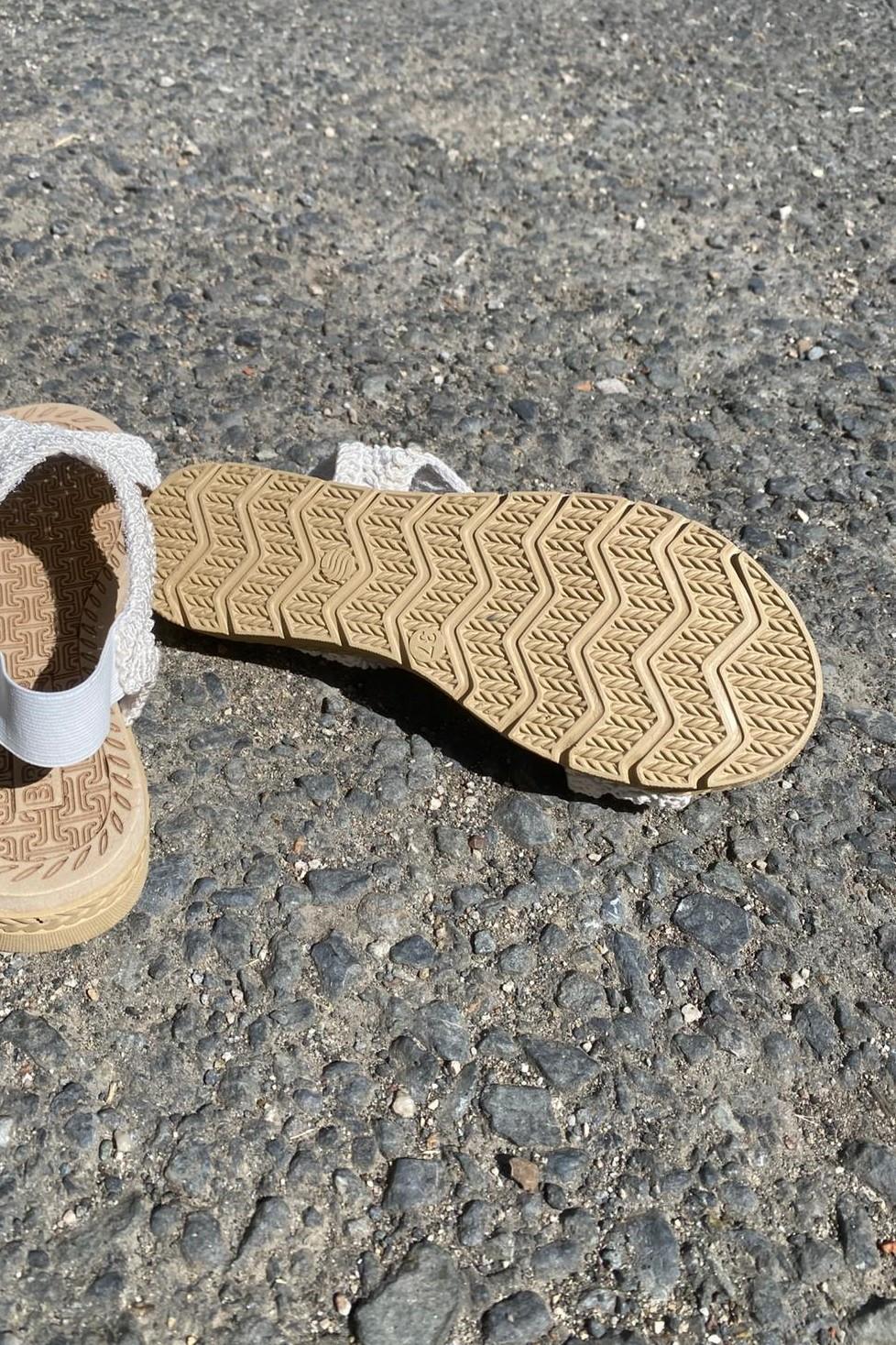 Örgü Model Kadın Sandalet Taş