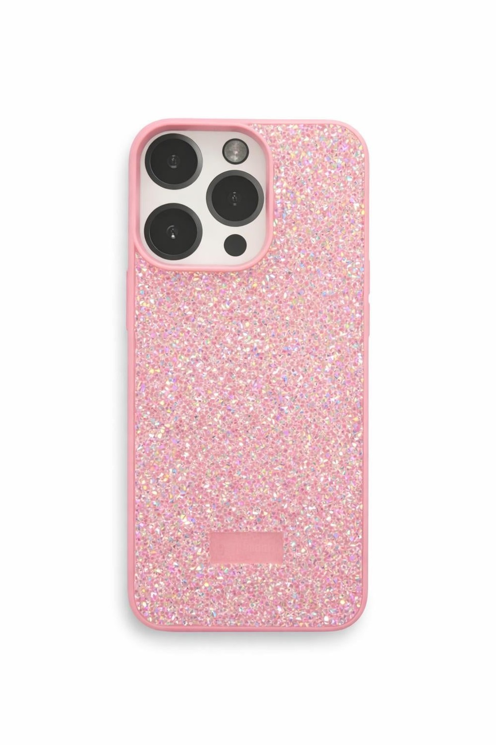 İphone 15 Pro Uyumlu Full Taş Detaylı Swarovski Kılıf Pembe