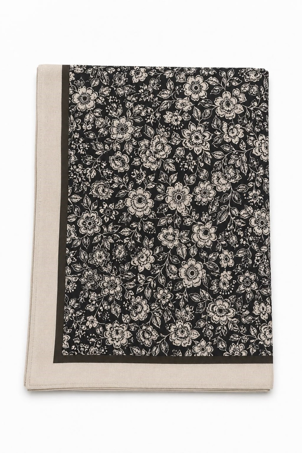 Kadın Çiçek Desenli 180X70 Ölçülü Şal Bej