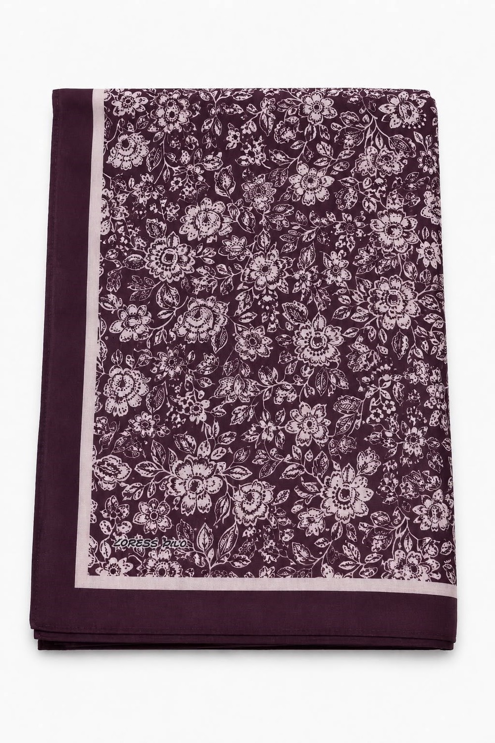 Kadın Çiçek Desenli 180X70 Ölçülü Şal Bordo