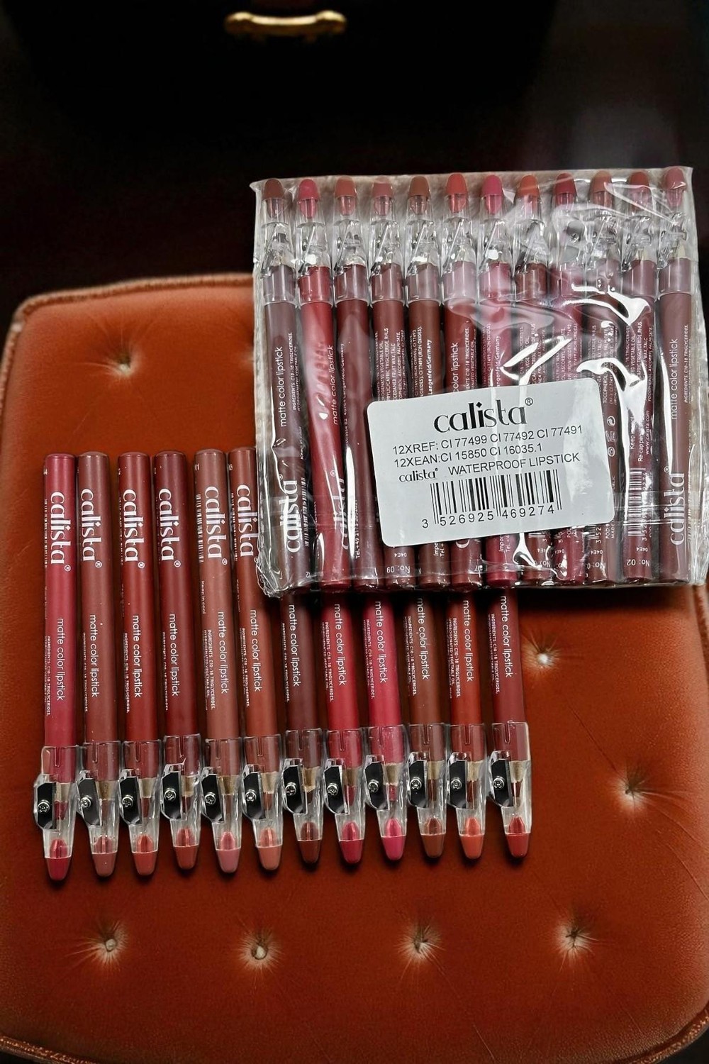 Jumbo Kalın Kalem Ruj Kalem 12li set Kalemtıraşlı