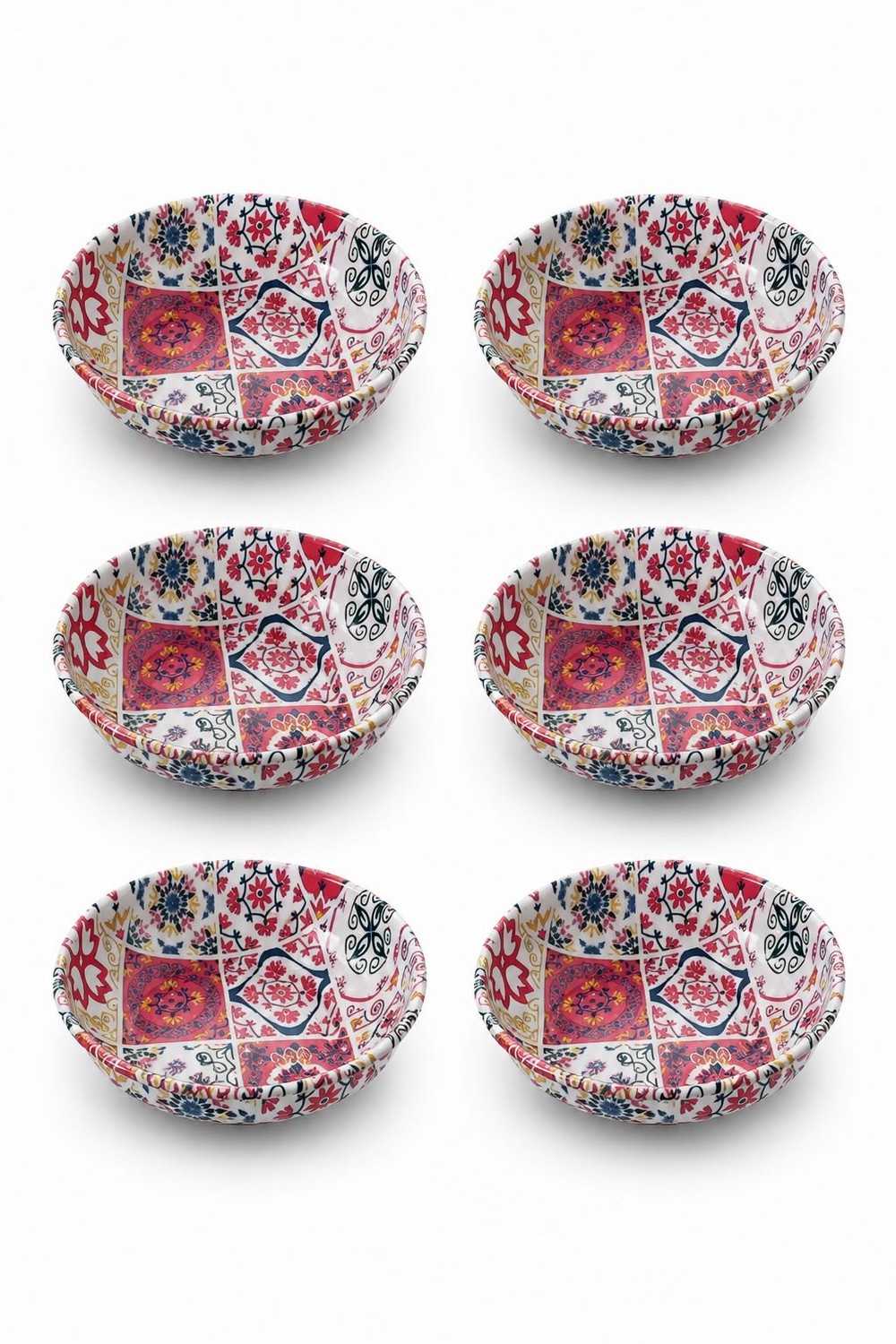 Mandala Desenli Emaye 6lı Çerezlik 