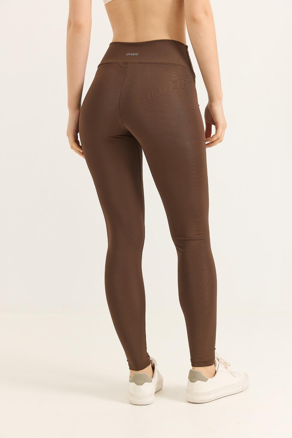 Slim fit yüksek bel toparlayıcı Oysho Tayt Kahverengi