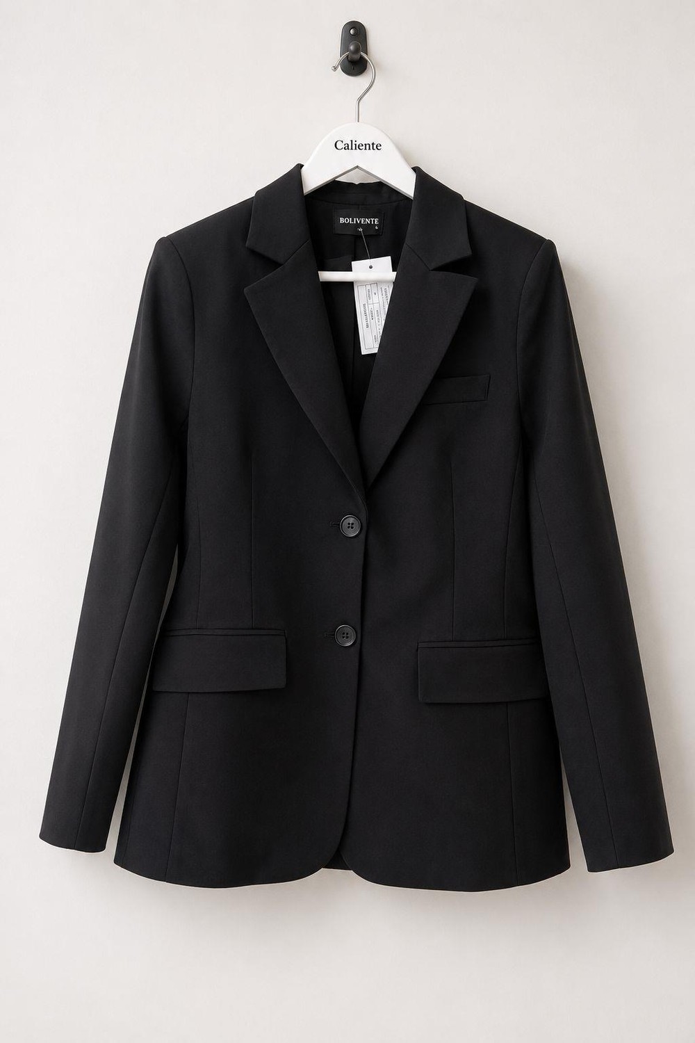 Kadın Düğmeli Oversize Blazer Ceket Siyah