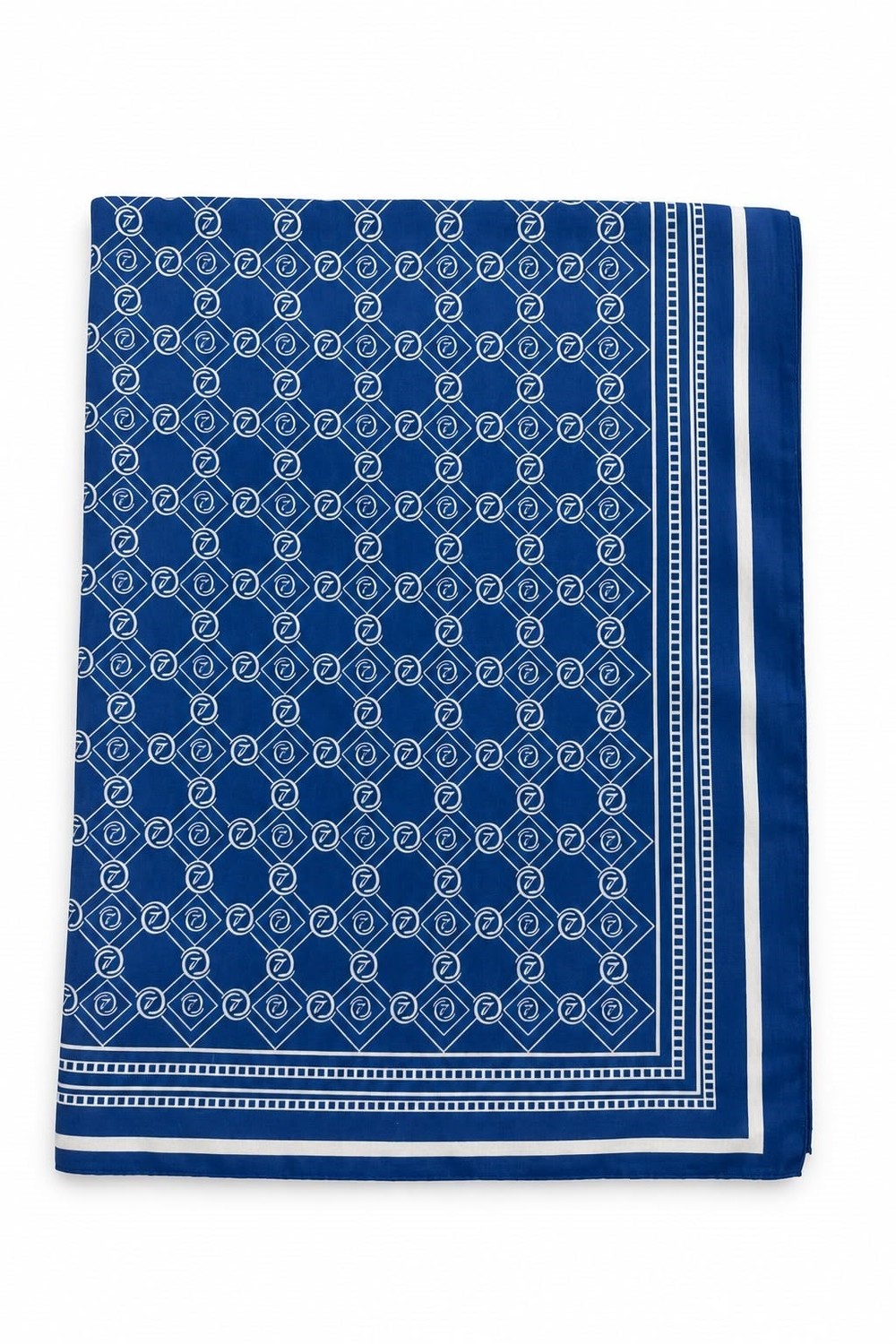 Kadın Monogram Desenli 180X70 Ölçülü Şal Mavi