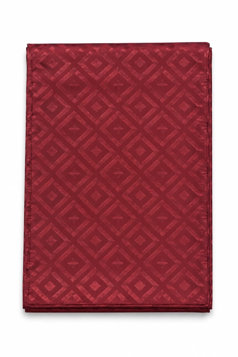 Kadın Geometrik Desenli 180X70 Ölçülü Jakar Şal Bordo