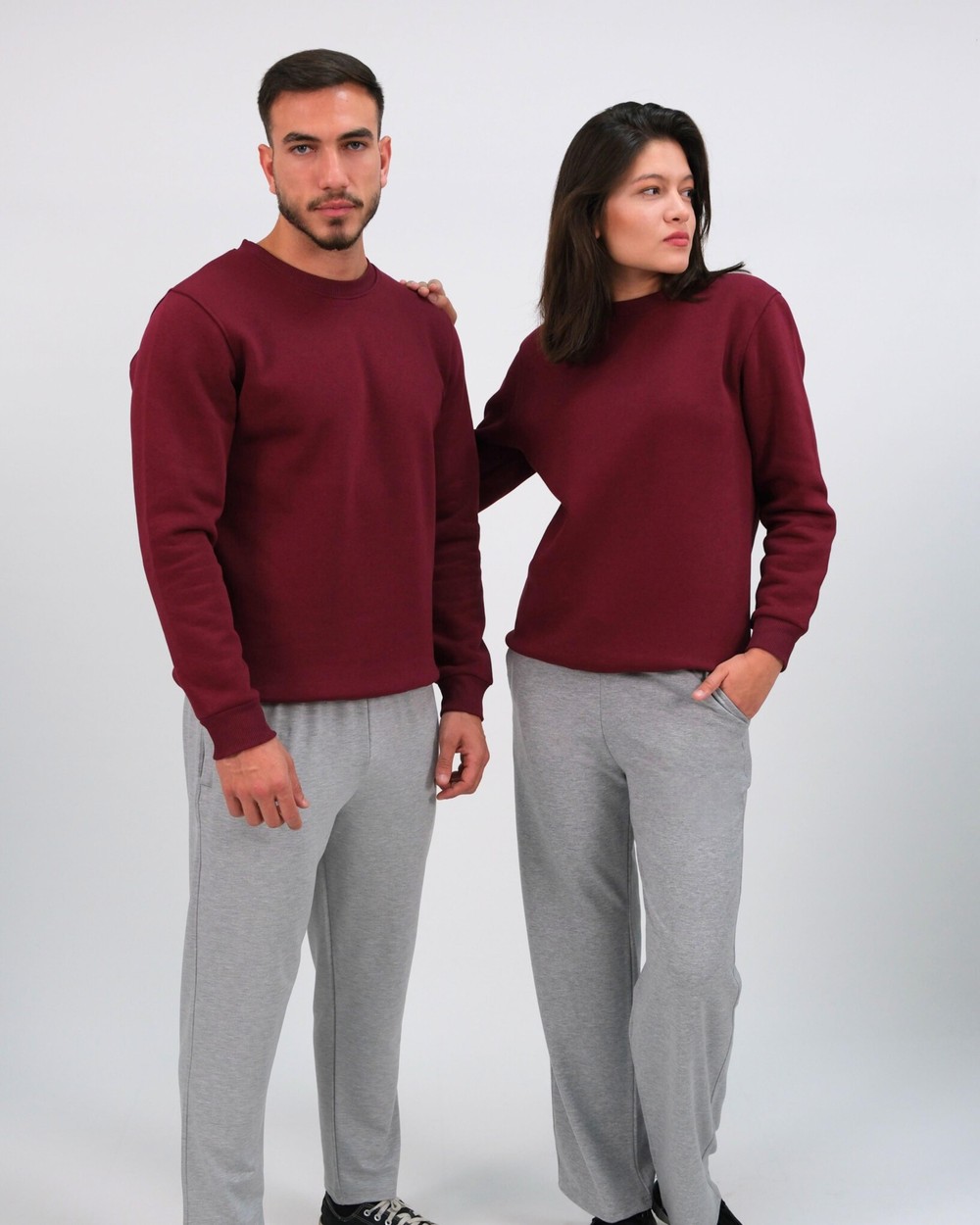 Unisex Üç İplik Şardonlu Sweatshirt