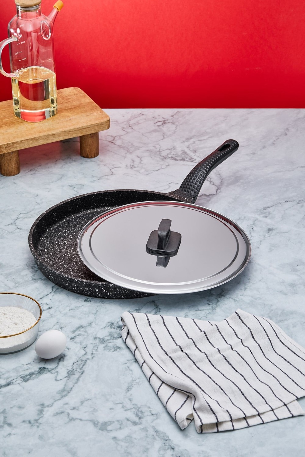 Taç Döküm Granit Balık Tavası 34 Cm