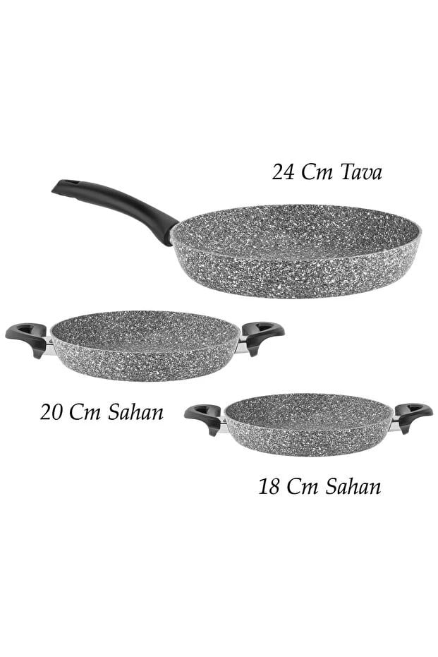 Taç Ultra Granit 3lü Tava Sahan Seti