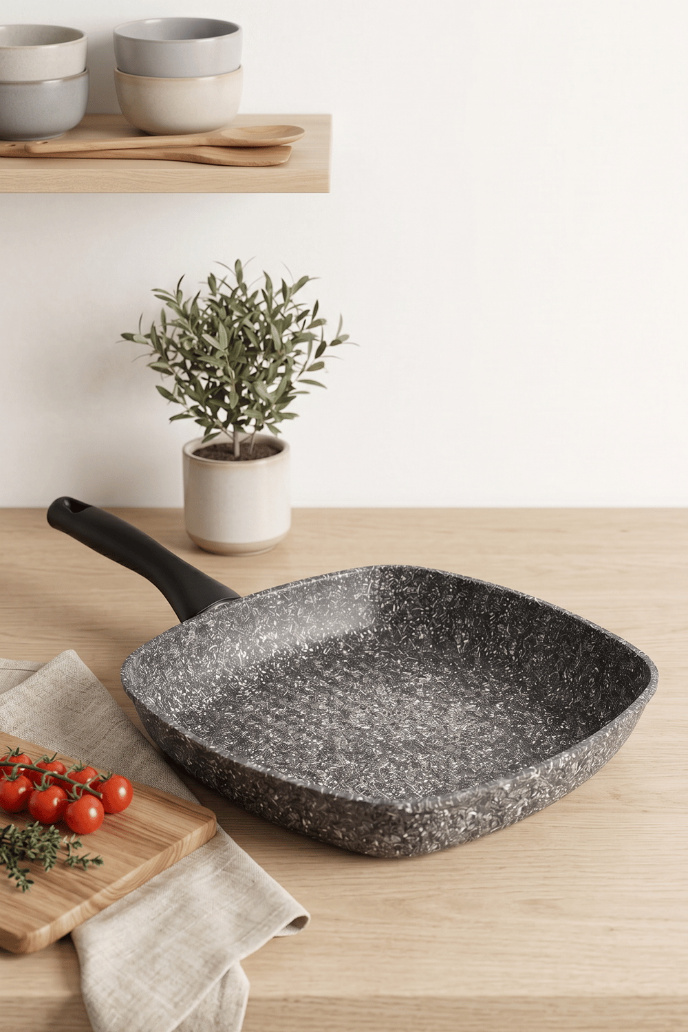 Taç Ultra Granit 28 Cm Kare Izgara Tava