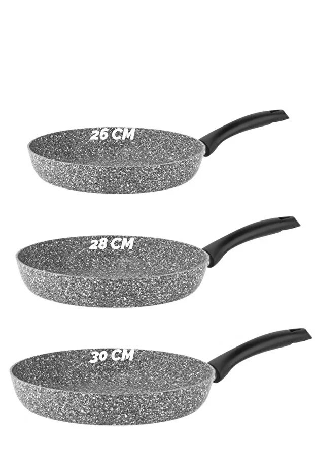 Taç Ultra Granit 3lü Tava Seti 26 Cm / 28 Cm / 30 Cm