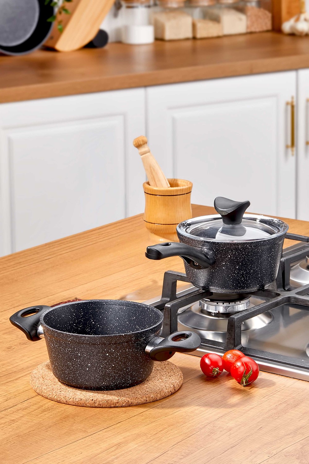 Trend 3 Parça Mini Tencere Seti - 14 Cm Sütlük / 14 Cm Tencere