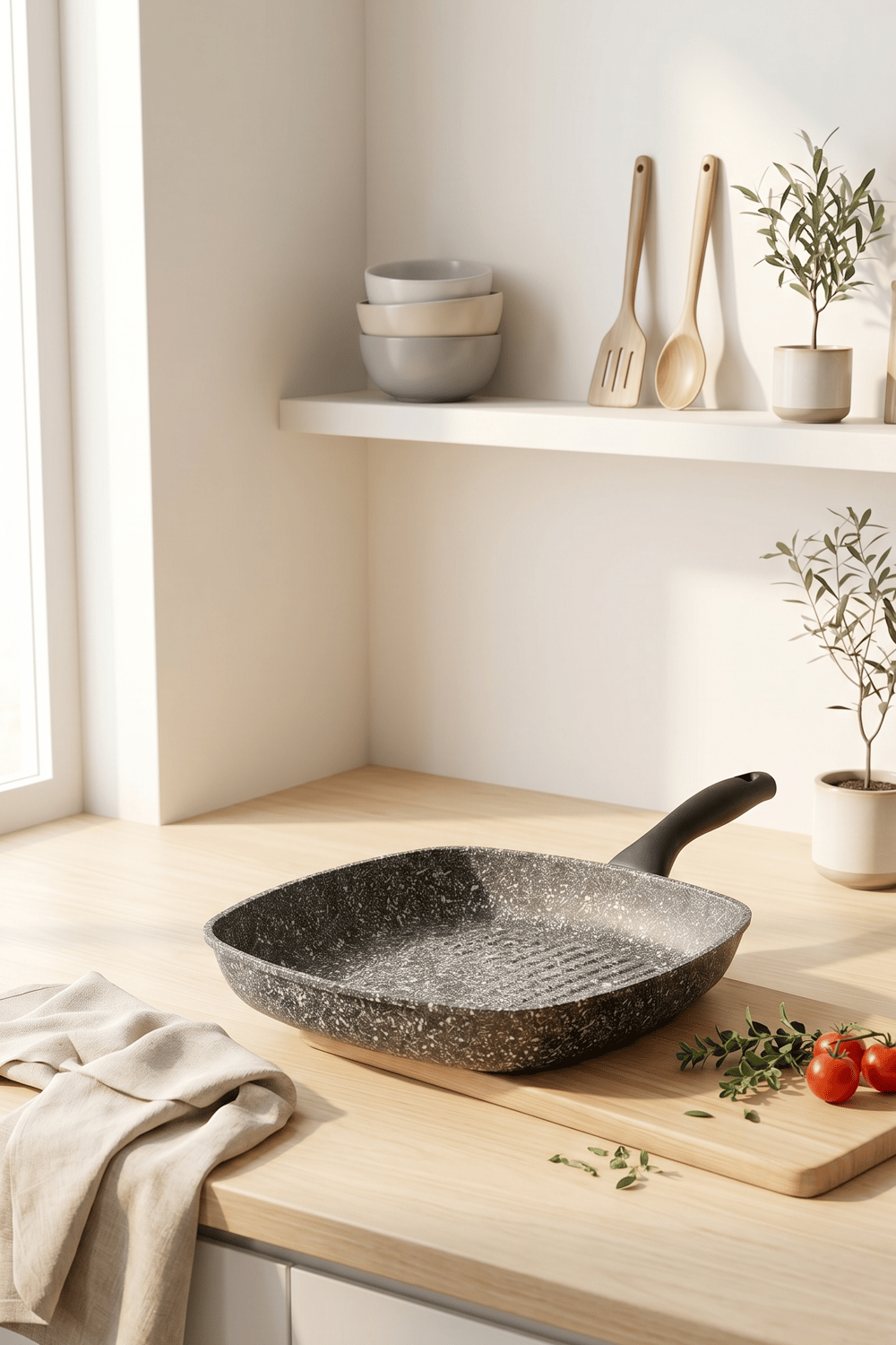 Taç Ultra Granit 28 Cm Kare Izgara Tava