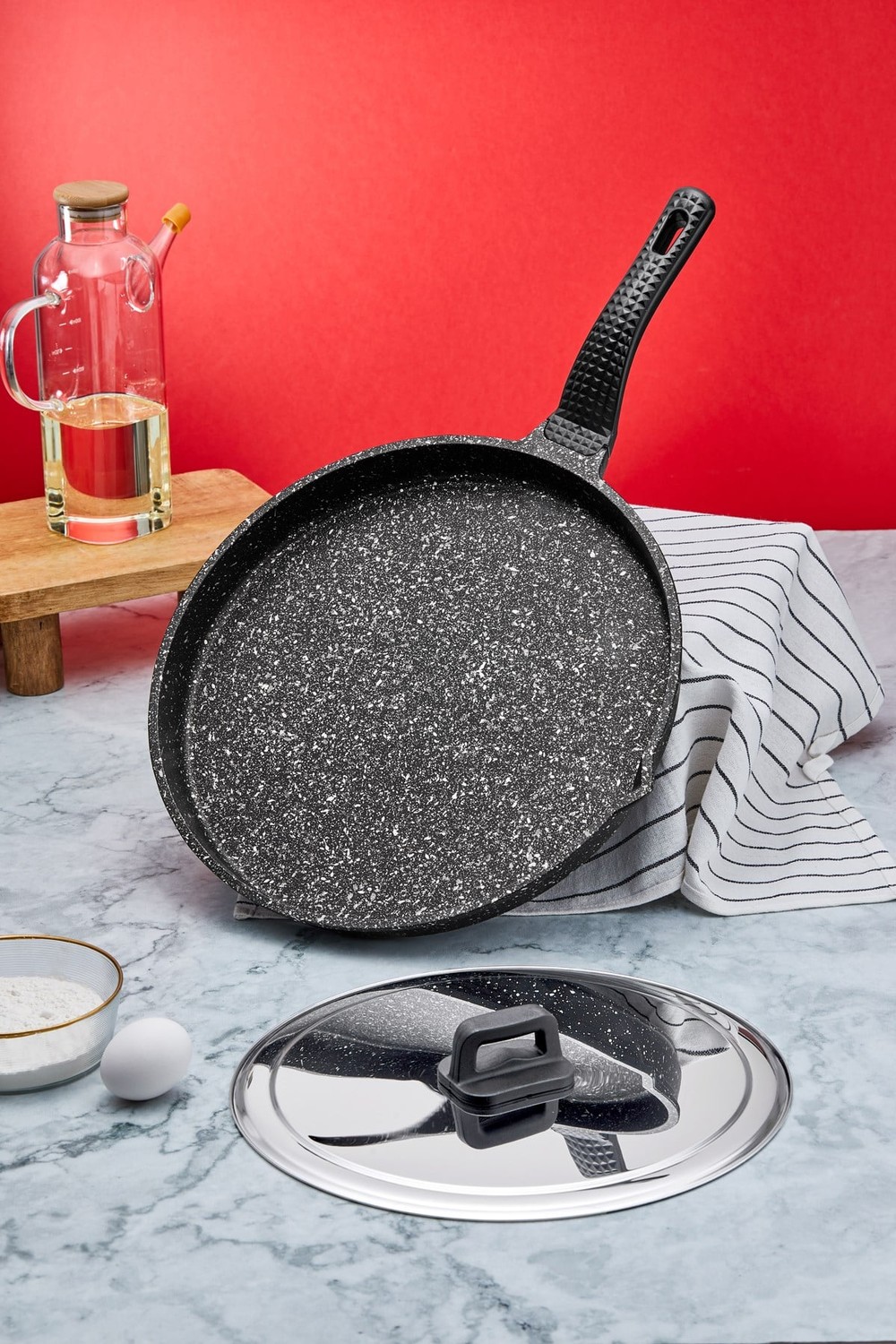 Taç Döküm Granit Balık Tavası 34 Cm