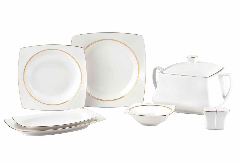 Taç Classy Gold 60 Parça 12 Kişilik Porselen Yemek Takımı