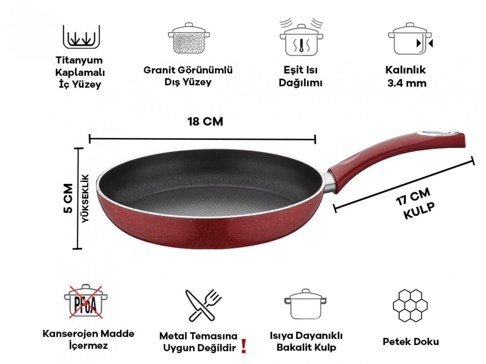 Taç Titan Granit Tava 18cm