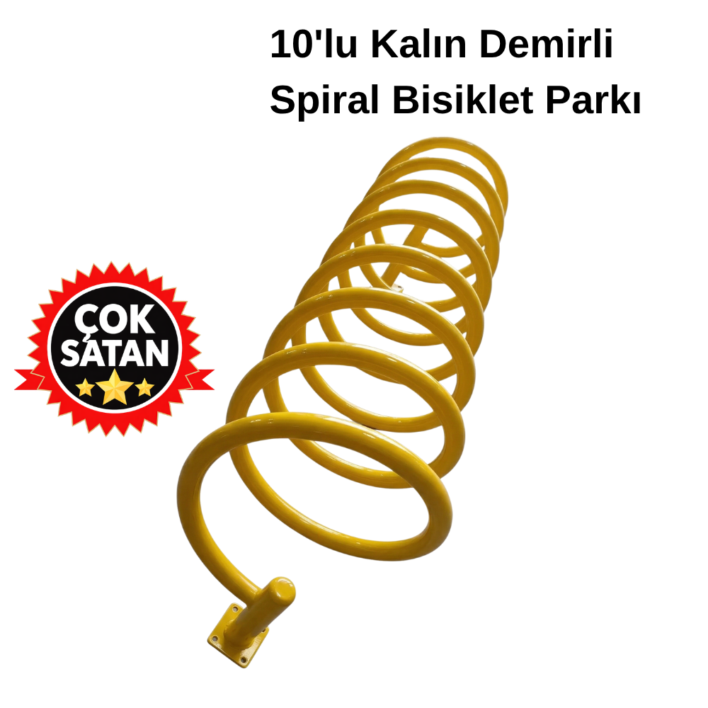 10'lu Spiral Bisiklet Park Yeri - 150 x 50 x 70 cm