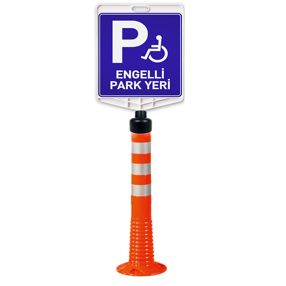 Engelli Park Yeri Uyarı Levhalı Delinatör Seti