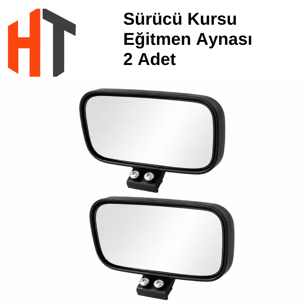 Sürücü Kursu Eğitmen Aynası-Hareketli Ayna- Dış Yan İlave Aynası-İkili Set
