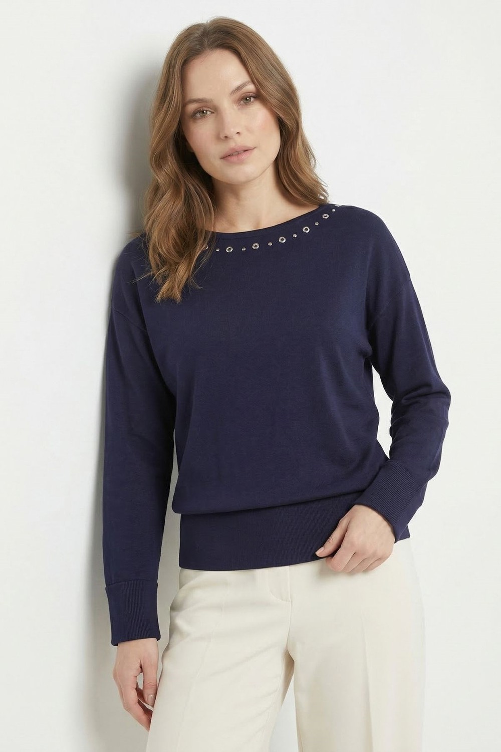 Bluz-Yaka Kuş Göz Detay Bluz 7848 Laci -rulem