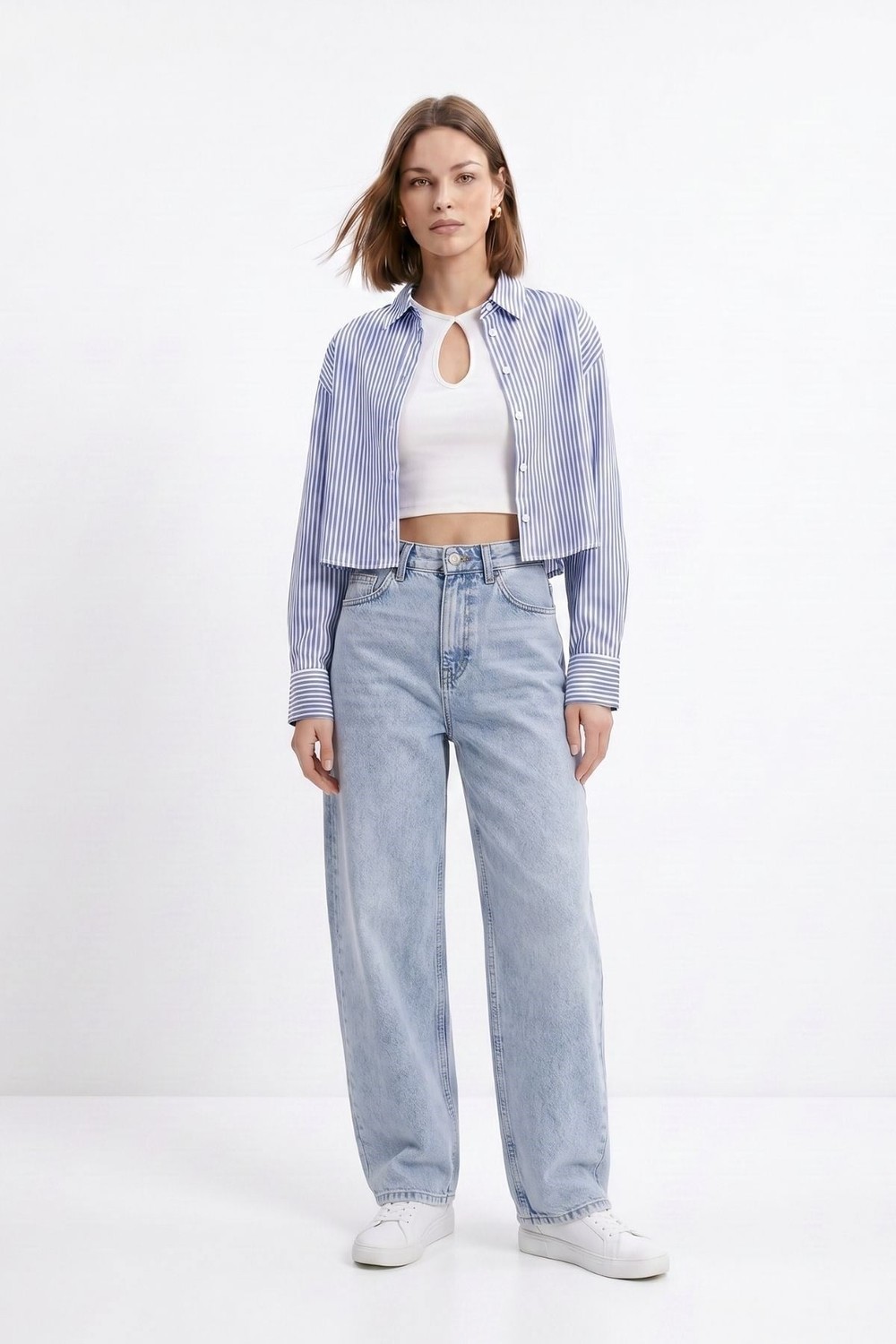 Buzkar Yüksek Bel Baggy Jean 1061