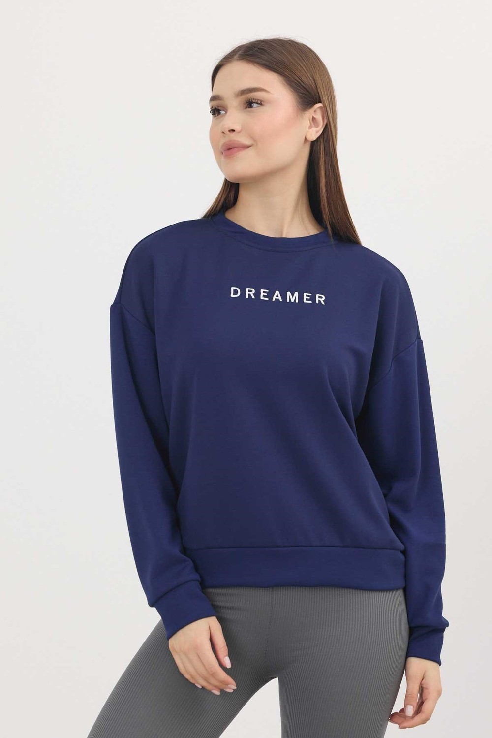 Kadın Sweatshirt-Laci Dreamer Nakış Detay Oysho Sweat 4004-rulem