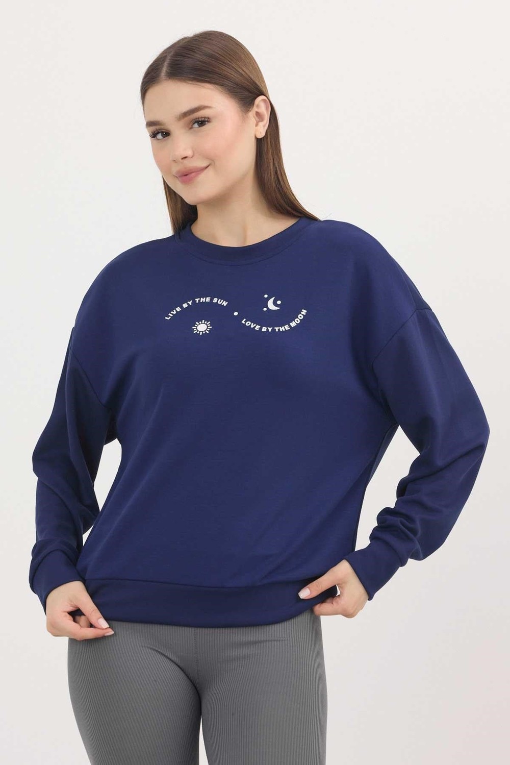 Kadın Sweatshirt-Rays 4003 Baskılı Sweat Laci-rulem