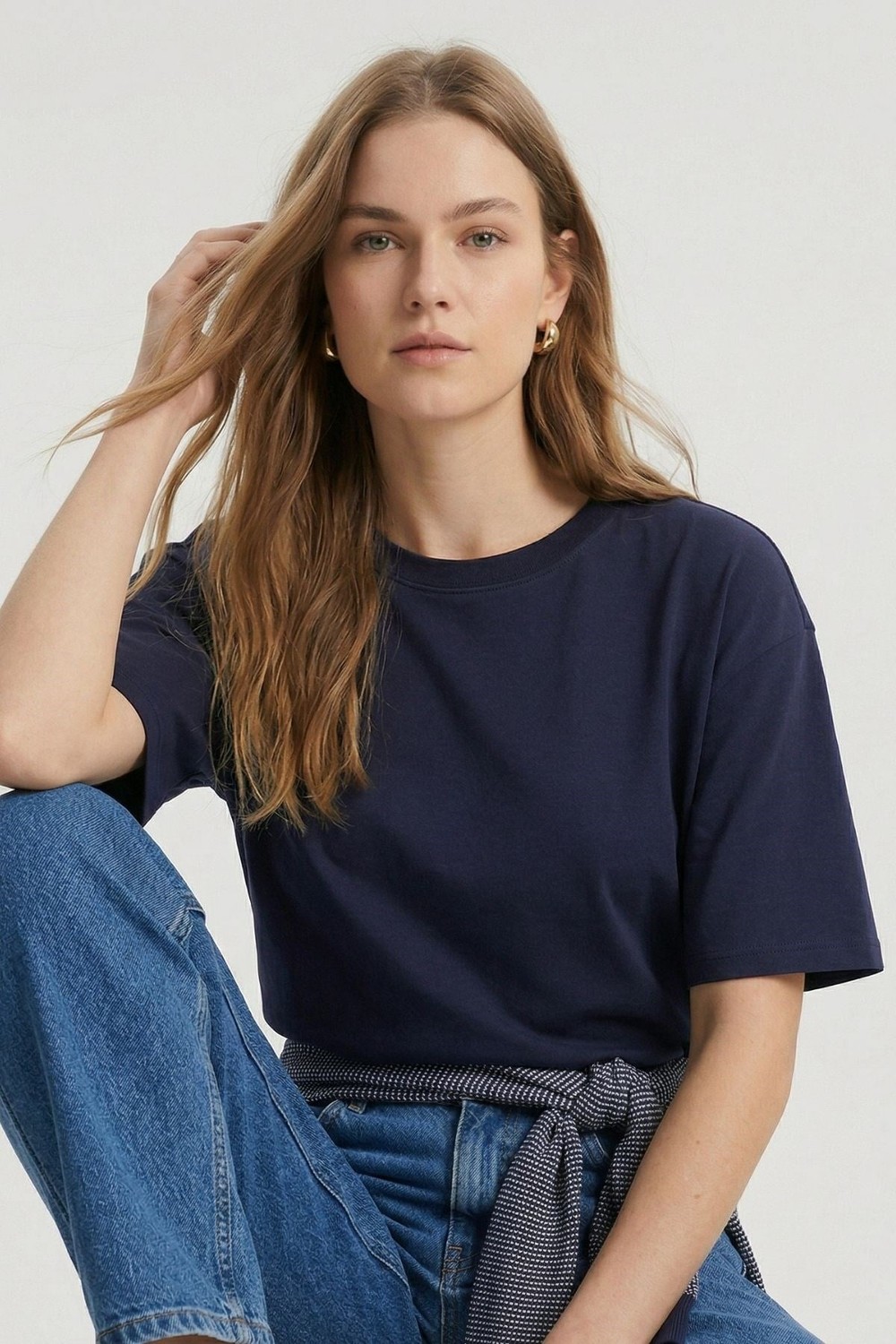Kadın Tişört-TCR-1633 Oversize Tişört Laci-rulem